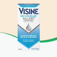 Visine Dry Eye Relief All Day Comfort Lubricant Eye Drops, .5 fl oz.