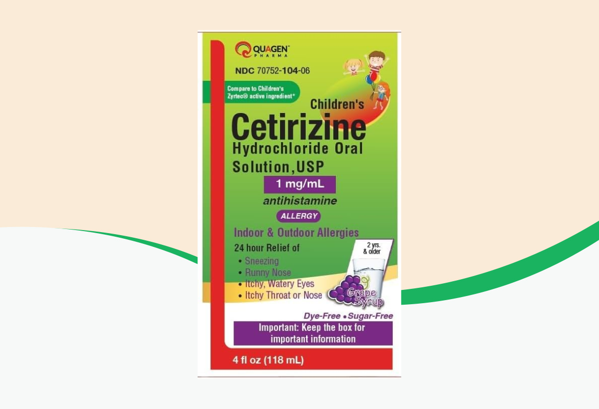 Children's Zyrtec 24-Hour Indoor & Outdoor Allergy Relief Liquid, Grape, 4 fl oz.