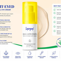 Supergoop! Bright-Eyed 100% Mineral Eye Cream, SPF 40, .5 fl oz.