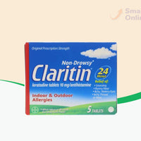 Claritin 24 Hour Allergy Medicine, Non-Drowsy Prescription Strength Allergy Relief, Loratadine Antihistamine Tablets