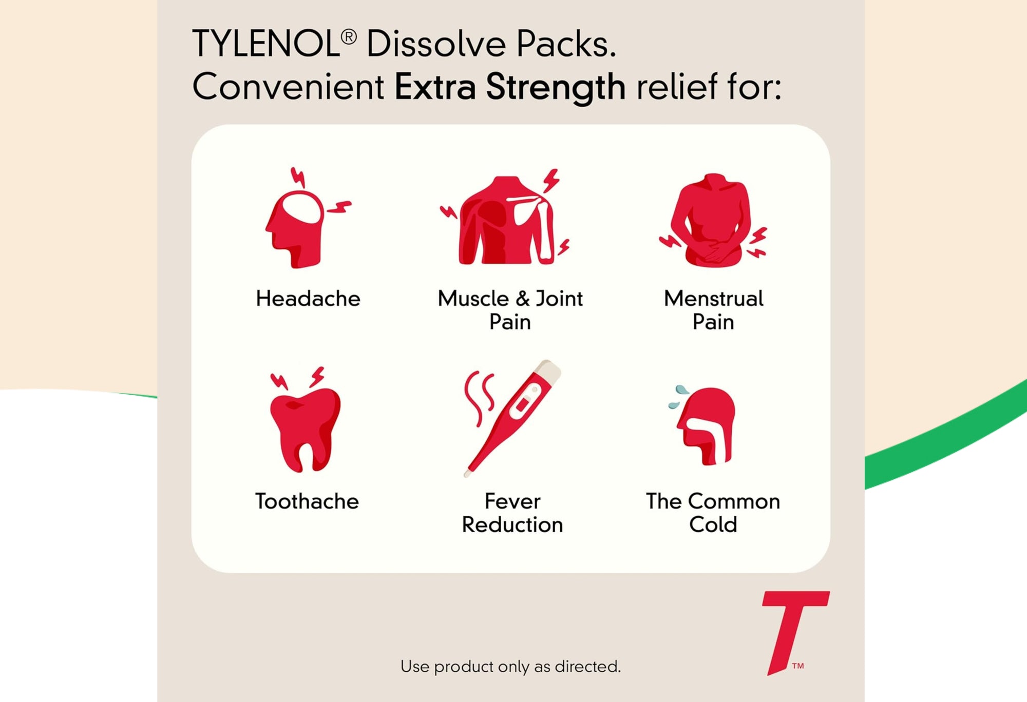 Tylenol Pain and Fever Powder Packs for Adults, Berry Flavor, 32 ct.
