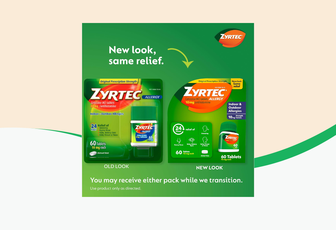 Zyrtec Indoor & Outdoor Allergy Relief Tablets, 10 mg,