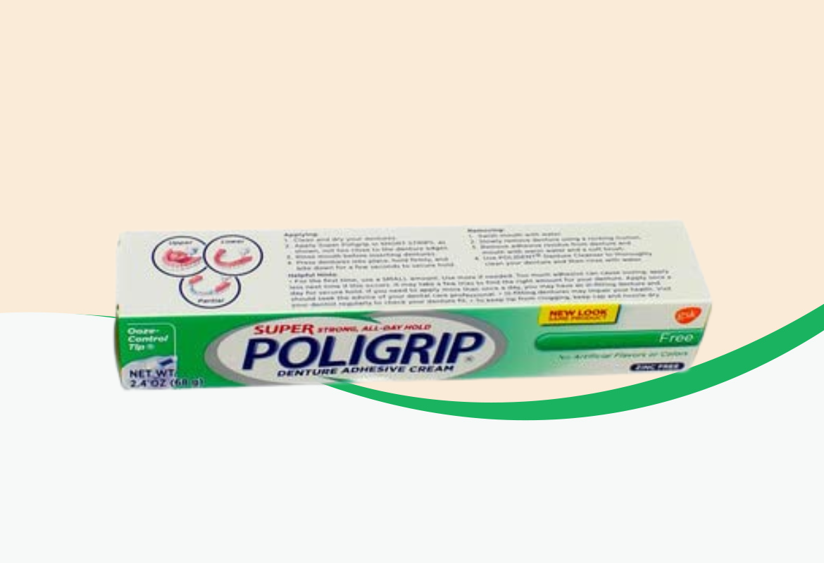 Super Poligrip Free Formula Zinc Free Denture Adhesive Cream