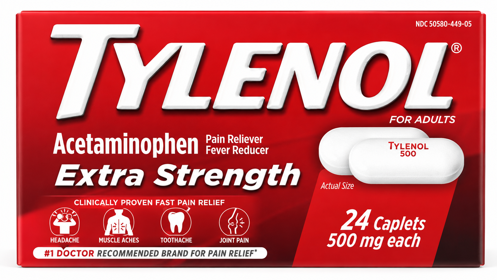 Tylenol Extra Strength Tablets 24ct.