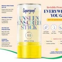 Supergoop! Unseen Sunscreen Stick, SPF 40, 0.70 oz.