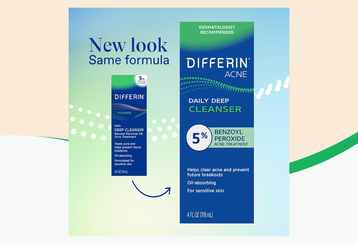 Differin Daily Deep Cleanser 5% BPO, 4 oz.