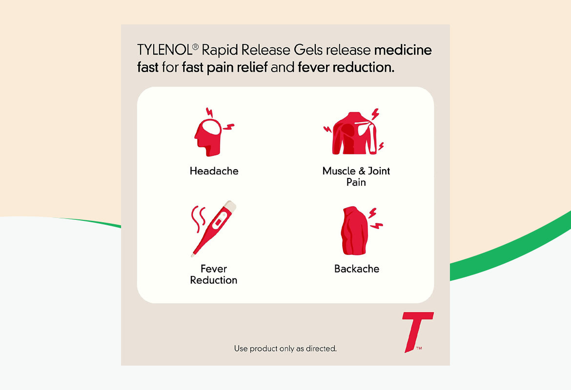 Tylenol Extra Strength Rapid Release Gels, 100 ct.