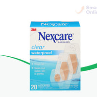 Nexcare Waterproof Clear Bandage, Assorted Sizes, 20 ct.