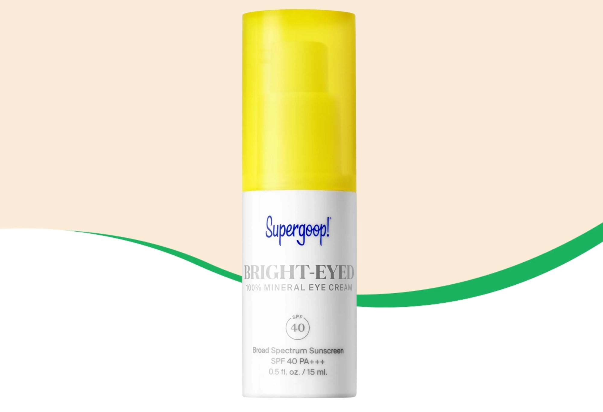 Supergoop! Bright-Eyed 100% Mineral Eye Cream, SPF 40, .5 fl oz.