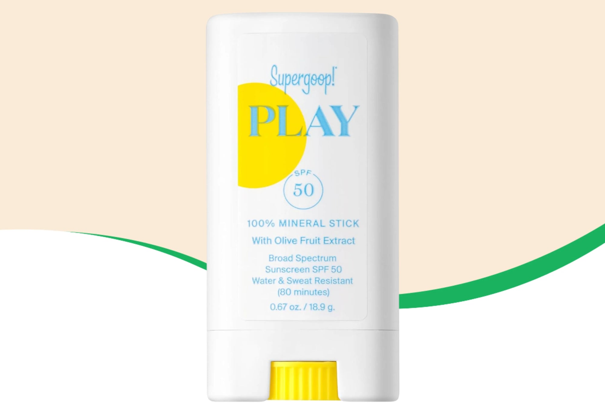 Supergoop! PLAY 100% Mineral Stick, SPF 50 with Olive Fruit Extract, .67 oz.