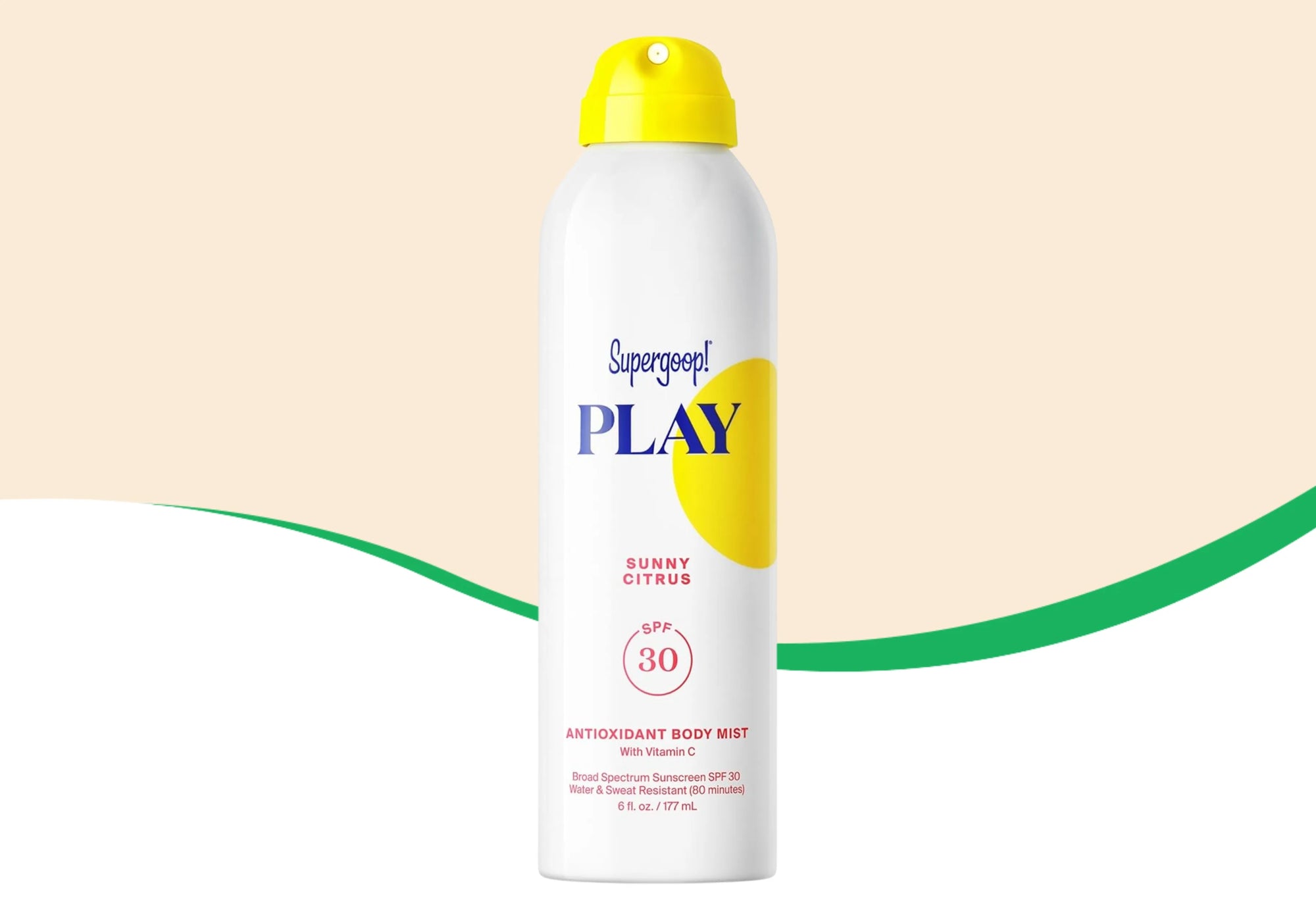 Supergoop! PLAY Antioxidant Body Mist SPF 30 with Vitamin C, 6 oz.